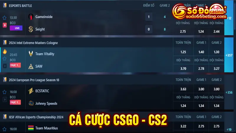 Cá cược csgo cs2